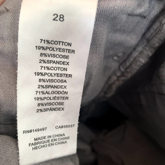 Sam Edelman Jeans Gray Camo Kitten Mid Rise Skinny Ankle Raw Hem Denim 28/6 - Picture 4 of 6